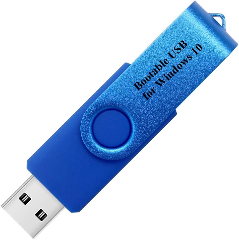 USB for Windows 10 Install Recover Repair Restore Boot USB Flash Drive, 32&64 Bit Systems Home&Professional, Laptop and Desktop