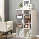 Medium Storage Baskets with Clear Window, See Through Closet Organizer with PU Handles, Linen Foldable Storage Bins for Organizing Clothes, Toys, Books (Gray) (Medium-16"x11"x7")