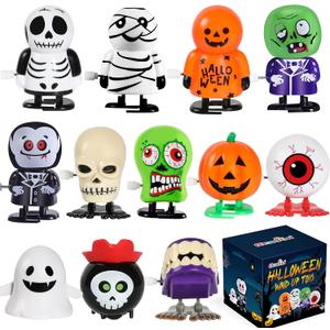 Max Fun 12pcs Halloween Wind Up Toys Assortment for Kids Halloween Party Favors Treat Bag Stuffers Goody Bag Filler Treats Prizes