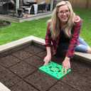 Seeding Square - Patented Seed and Seedling Spacer Tool for Bigger Harvests, Organized Plants & Fewer Weeds  Color-Coded Gardening Template with Magnetic Dibber, Ruler & Planting Guide