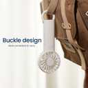 2 x Handheld Fan 1200mAh, 6.8H Max Cooling 3-Speed Portable Mini Fan, Type-C Rechargeable Personal Pocket for Travel Office Outdoor (White)