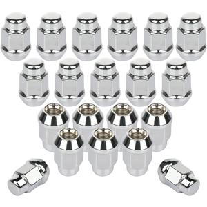SCITOO 20pcs 7/16-20 Wheel Lug Nuts Set Tall 1.395 * 0.90 Closed End Lug Nuts Replacement fit for Chevrolet OEM Factory Chrome