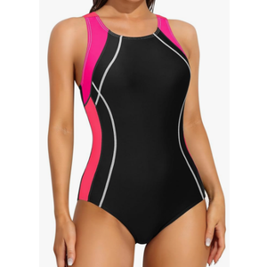Womens One Piece Swimsuit Athletic Bathing Suits Training Sport Swimwear for Women, 2XL
