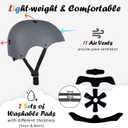 Kids Bike Helmet, Adjustable and Multi-Sport, from Toddler to Youth, 3 Sizes