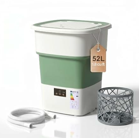 1.8 Cu.Ft Portable Washing Machine, Foldable Washer With 150W Motor