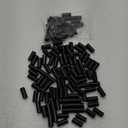 PATIKIL M5 Black ABS ID 5.2mm,OD 11mm,Length 25mm, Nylon Round Spacer Washers, 120Pcs Plastic Standoff Rubber Nut Unthreaded for M5 Screws Electrical Outlet Switch Receptacle