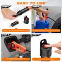 Portable Fuel Transfer Pump, Battery Powered Siphon Pump for Gasoline, Fuel, Gas, Diesel, Water Transfer, 3.0 GPM Flow Oil Extractor with Powerful Suction Ergonomic Nozzle 39 Inches Hose