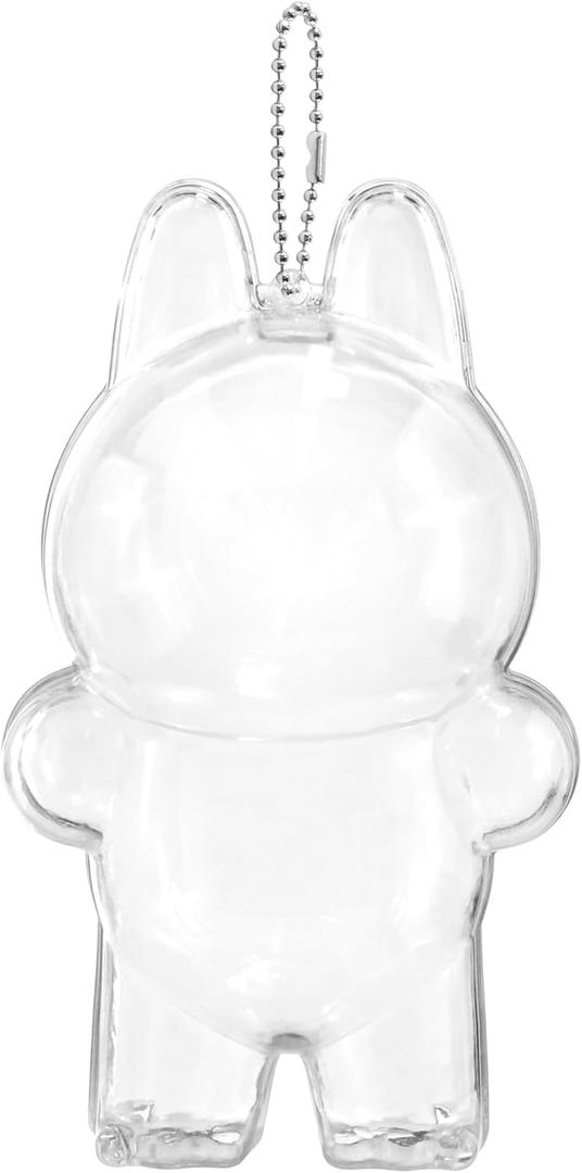 2 x Protective Case, High Clear Case Cover for 17cm Doll, Acrylic Display Box with Keychains (Doll Not Include) (Stand)