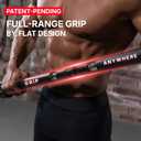 TRAHERE Doorway Pull Up Bar, Patented Flat Structure with Uninterrupted Full-Length Grip, Extra Wide 26.8–32.7", 573 lbs Capacity, Adjustable 31.8–36.6" Doorways, Tool-Free Installation