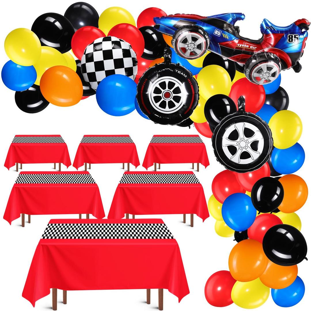 Liluful  Race Car Birthday Party Supplies Decorations