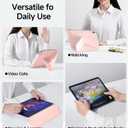 SMARTDEVIL Case for iPad 2022/2021/2020/2018 (11"/10.9"), Thin and Lightweight, 5 Standing Angles, Full Pencil 2 Support, Pink