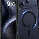 Magnetic for iPhone 17 Pro Max Case,[Anti-Slip][Compatible with MagSafe][Military Grade Drop Protection] Shockproof Protective Translucent Matte Phone Case for iPhone 17 Pro Max Case,Black