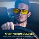 KALIYADI Night-Vision-Glasses Fit-Over-Glasses Wrap-Around Glasses: Anti Glare Night Driving Glasses for men women HD Lens