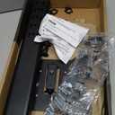 Universal Swivel TV /Table Top TV Stand for 19 to 43 inch TVs with 90 Degree Swivel, 4 Level Height Adjustable, Heavy Duty Tempered Glass Base, Holds up to 99LBS HT02B-001