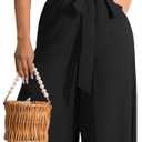 Women's Casual Long Sleeve Round Neck Jumpsuits Work Wide Leg Pants Club Party Loose Rompers, Medium
