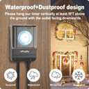 TiFFCOFiO Outdoor Timer Outlet Waterproof, 24 Hour Mechanical Light Timer Outdoor, 2 Grounded Outlets for Home and Garden, 15A 1/2HP, Heavy Duty, ETL Listed (15 Min Interval)