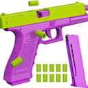 Fidget Toys, Non-Firing Toy Pistol Can be Loaded But Can't be Fired, Toys for Kids, Birthday Halloween Chirstmas Gift for Boys Kids Adults (Purple)