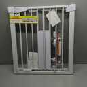 Cumbor 29.7-46" Baby Gate for Stairs, Toddler Safety Essentials for The House, Auto Close Dog Gate for Doorways, Mom's Choice Awards Winner-Easy Install Pressure Mounted Pet Gates for Dogs, White