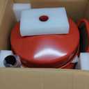 VEVOR 8 Gallon Waste Oil Drain Tank, Industrial Fluid Drain Tank with Adjustable Funnel Height, Portable Oil Drainer with Wheels & Toolbox, Fluid Fuel Transfer Drainage for Auto Repair Shops, Red