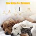 Dog Paw Trimmer, Low Noise Paw Hair Trimmer for Dogs with LED Light Wireless Pet Shaver, Suitable for Claws, Ears, Face, HIPS and Eyes(Orange) (White, 4-in-1)
