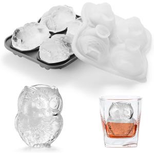 Nax Caki 3D Owl Ice Cube Mold Fun Shapes, Hedwig Owl Gifts for Women & Harry-Potters Movie Lovers, Cute Large Craft Ice Mold, Big Cat Ice Cube Trays for Whiskey Cocktails Bourbon