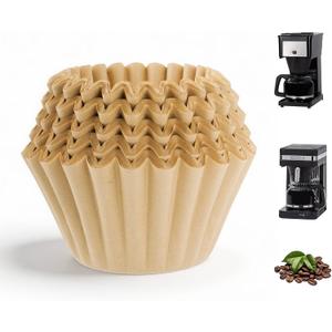Disposable Paper Coffee Filters 8-12 Cup Compatible with Bunn Commercial Coffee Maker, Thicken Unbleached Coffee Filter Basket Fit for Bunn 12 Cup Maker for Commercial (Not Fit for Home Coffee Maker)