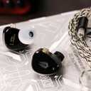 SIMGOT EM6L in Ear Monitor, 1DD + 4BA Hybrid Driver IEM Earphones, Gaming/HiFi Wired Earbuds with 3D-Printed Resin Housing, with Detachable Silver-Plated Cable for Musician Audiophile