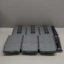 8Pcs Landscape Edging with 24 Pieces 8-Inch Spikes | for Flower Beds, Tree Rings, Pathways | Garden Edging Border Stone 12ft Long, 3-Inch Tall,Faux Stone Edging for Landscaping (Dark Grey)