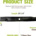 106-2247-03 Mulching Mower Blades for Toro TimeCutter Z 42" Deck Z420 Z4200 Z4202 ZS4200 ZS4202 Z530 Replace 106-8744-03, 110-1857-03 3-in-1 Blades 2 Pack
