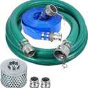 Cam and Groove 2" Suction Pump Kit - Includes 65' Blue & 20' Green PVC Hoses & Strainer & Adapter