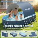 Foldable Pool with Canopy, 10ft NonInflatable Oversize Thickened Foldable Swimming Pool, Above Ground Pool for Adults, Easy Setup for Outdoor, Pool for Backyard, Outer Diameter 120”x88”x20”