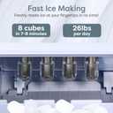 Igloo Portable Ice Maker with Scoop & Basket- Ice Maker with LED Control Panel & 1 Quart Water Tank- Ice Cube Maker Produces 26 Lbs Of Ice In 24 Hours with 8 Large or Small Cubes In 7-8 Minutes - Aqua