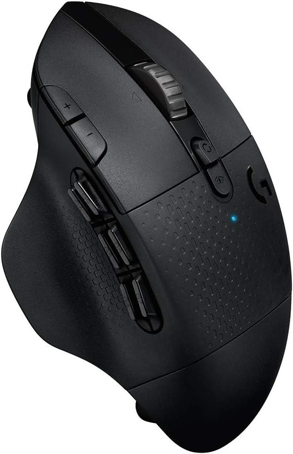 Logitech G604 Lightspeed Wireless Gaming Mouse with 15 programmable Controls, up to 240 Hour Battery Life, Dual Wireless connectivity Modes, Hyper-Fast Scroll Wheel - Black