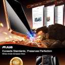 ruwa Privacy Screen Protector for iPhone 17 Pro 6.3-inch [2-Pack] Anti-peep Tempered Glass witch Bubble&Dust Free Box, 9H Hardness, Anti-Scratch, Case Friendly, Easy Installation
