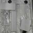 Ywin Medical Adjustable Overbed Bedside Table with Wheels, Swivel Rolling Standing Desk, Pneumatic Small Side Bed Table with Tray for Couch, Hospital, Home,Office Use,(32" W X 18" D, White)