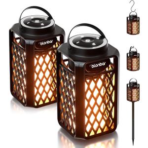 2pcs Outdoor Speakers with Torch Atmosphere,10W Portable Bluetooth Stereo Speaker,IP65 Waterproof Led Flame Speakers, Torch Lights for Patio Home Decor, for Men Women Dads Moms