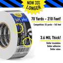 TapePlus Aluminum Foil Tape - HVAC & Ductwork Sealing with HVAC Tape - Metal Ductwork Insulation & Moisture Protection - Heat-Resistant Performance to 250F - 2 in x 70 yd, Pack of 1, Silver