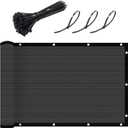 UPGRADE Fence Privacy Screen 6' x 50' Fence Commercial Shade Cover with Brass Grommets Heavy Duty Perfect for Outdoor Back Yard-Dark Grey, Customizable