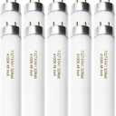 Konideke F32T8/841 32W 48 Inch T8 Fluorescent Tube Light Bulb, T8 Fluorescent Bulbs 4 Foot, 4ft Light Bulb, 4100K Cool White, 2850 Lumens, G13 Medium Bi-Pin Base,10 Pack