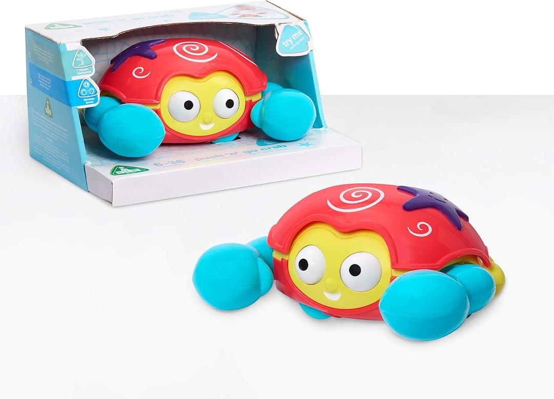 Early Learning Centre Push n Go Crab, Physical Development, Stimulates Senses, Kids Toys for Ages 06 Month, Amazon Exclusive
