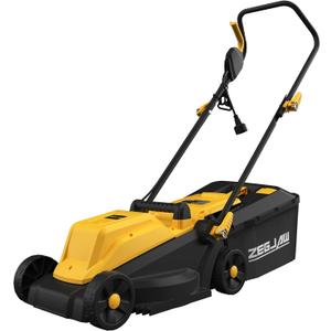 Electric Lawn Mower Corded, 13 Inch 11-Amp Lawn Mowers with 8 Gallon Collection Bag, 3-Position Cutting Height Adjustment for Lawn Care
