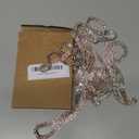 M METERXITY Crystal Rhinestone Close Chain Trim, 3 Rows 3 Yards Dress Embellishments, Sparkly Diamond Strips Applique Embellishment for Craft/Sewing Clothes/Wedding [Silver-Based Light Pink]