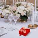Abaodam Wedding Candy Boxes, 80pcs Chinese Favor Boxes with Tassel for Guests, Creative Bag Table Decorations for Engagement, Wedding Party, Bridal Shower, Celebration Gift (Red)