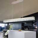 59" Gold Linear Dimmable Modern LED Chandelier Pendant Light, L59.06"
