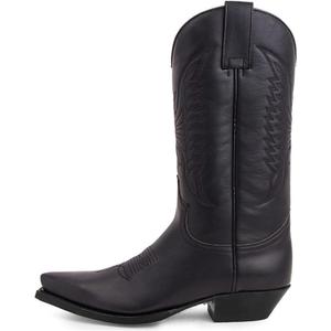 CHUUMEE Men's Fashion Pointed Toe High Heel Embroidered Durable Western Work Cowboy Boots (Black, 48) Size 13.5