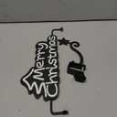 Christmas Garland Hanger for Front Door Adjustable 34-48 Inch, Over The Door No Drill Garland Holder with Heavy Duty 22lb Capacity, Includes Merry Christmas Sign for Outdoor Holiday Decor