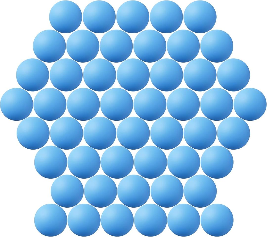 5 Containers with  40MM Ping Pong Balls, 69 Pack Assorted Colored Plastic Balls for Beer Pong, Arts and Craft Blue