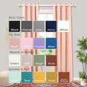 Mrs.Naturall Blush Pink Curtains 42x54 Inch Length for Living Room 2 Panels Blackout Room Darkening Curtain for Bedroom