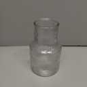 Ribbed Vase Glass Fluted Flower - Esmiome Clear Vases Modern Flower Vase Decorative with Big Capacity Pot Large Wide for Flowers Home Office Wedding, Office, Living Room, Table,Shelf, 6.3''(W)*10''(H)