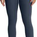 Aoxjox High Waisted Workout Leggings for Women Scrunch Tummy Control Luna Buttery Soft Yoga Pants 26" (Medium, Blueberry)